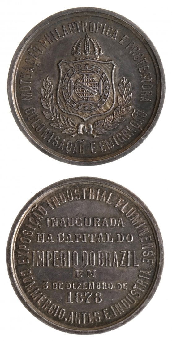Brazil 1878  Industrial Exposition Medal (1 of 4)