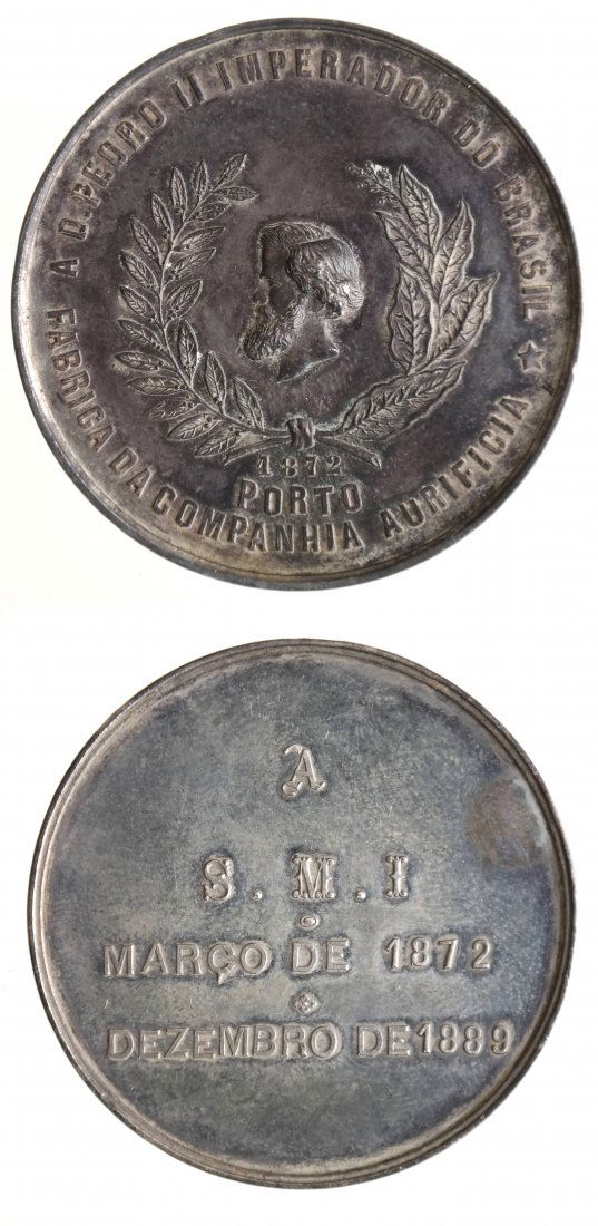 Brazil 1889 Dom Pedro II Silver Medal (1 of 4)