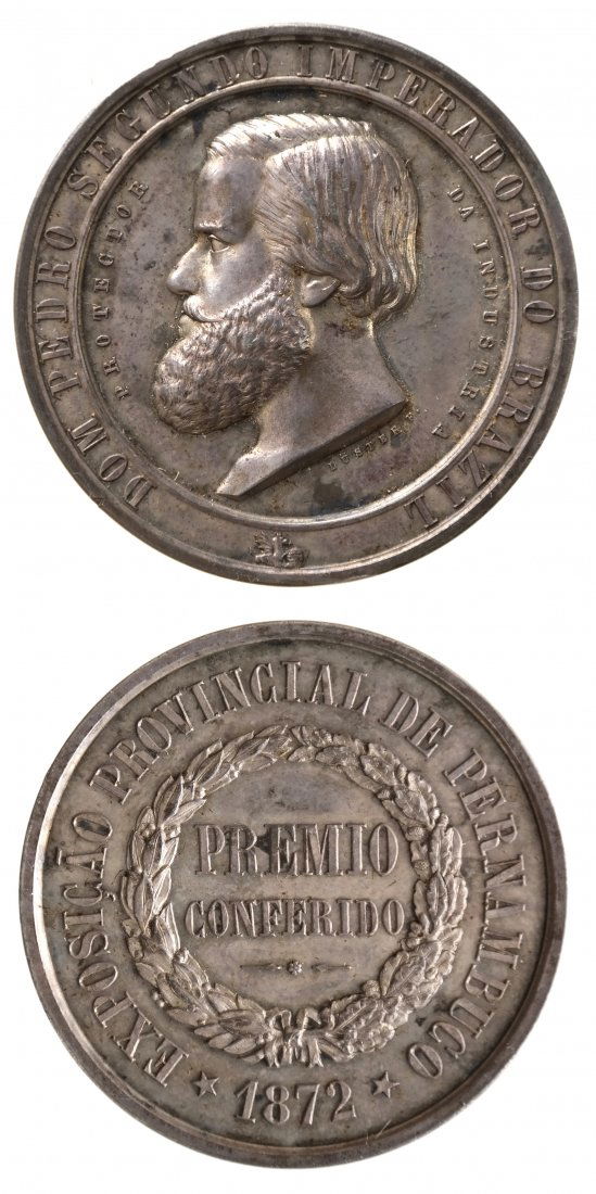 Brazil 1872 Dom Pedro II Silver Medal (1 of 4)