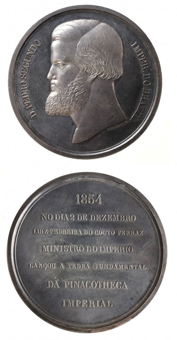 Brazil 1854 Dom Pedro II Silver Medal (1 of 4)