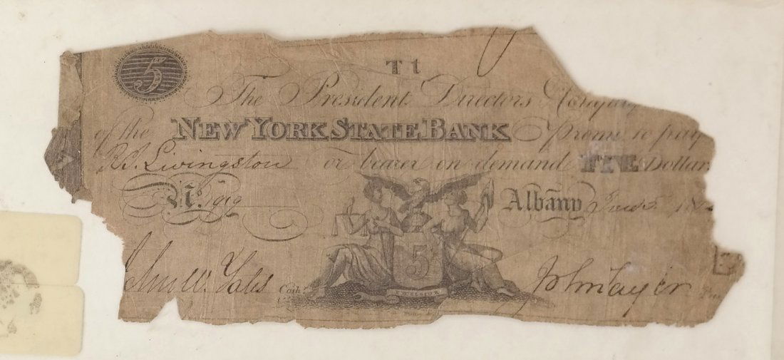 N,Y. State Bank 1812 $5 Obsolete Note (1 of 2)