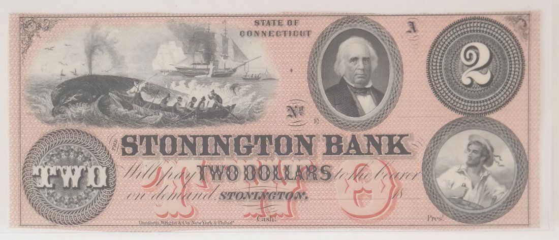 Stonington Bank C.1850S $2 Obsolete Note (1 of 2)