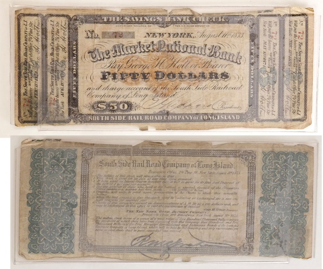 Market Nat'L Bank $10 Savings Bank Check (1 of 3)