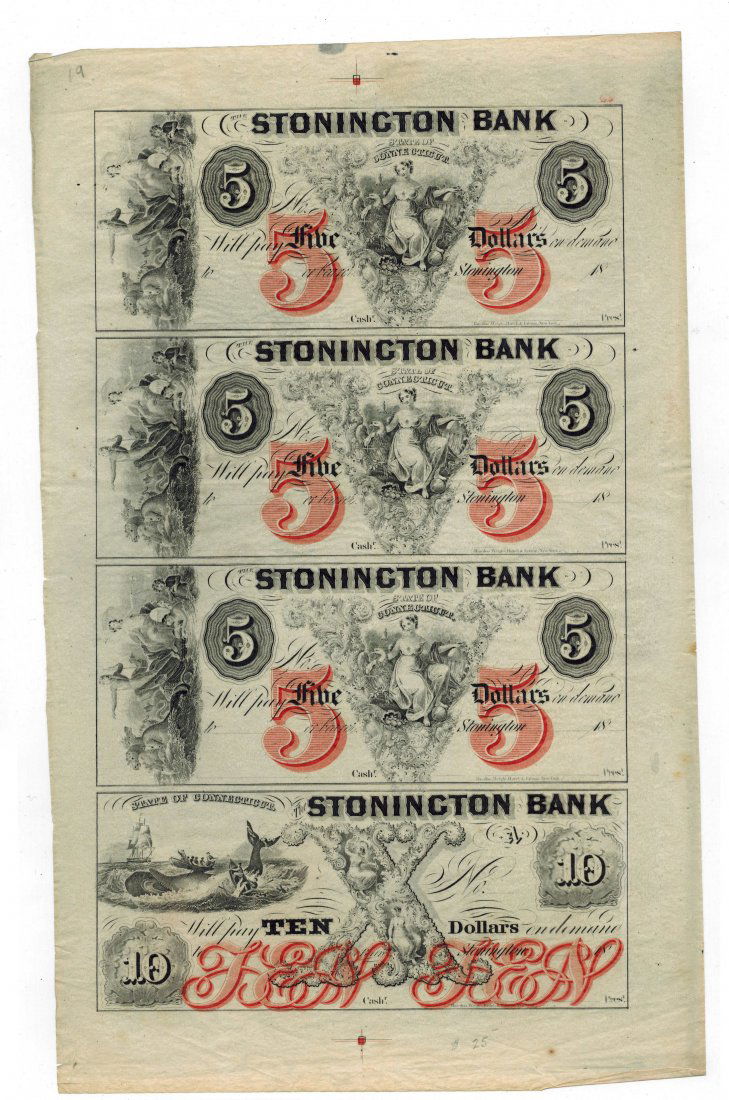 Stonington Bank Obsolete Notes Sheet (1 of 7)