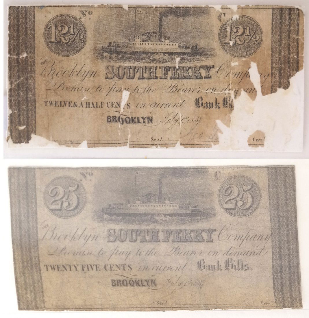 Brooklyn S. Ferry Co. 1837 Scrip Notes (1 of 1)