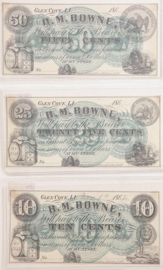 Rm Bowne C.1860S Advertising Scrip Notes (1 of 2)