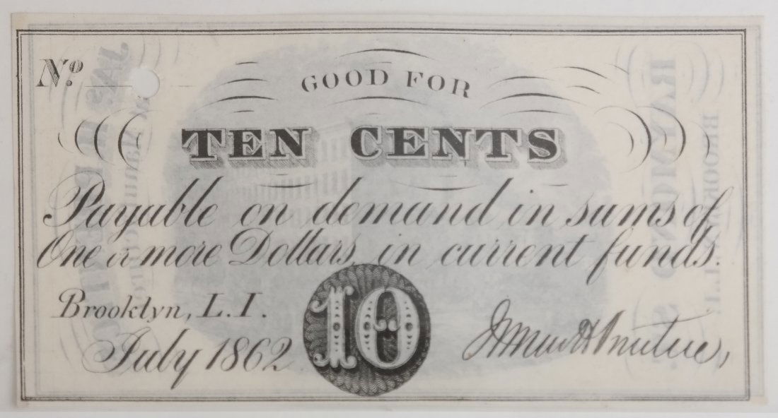 James A. Prentice Hat Mfg10¢ Adv Note (1 of 2)