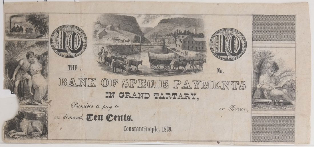 Bnk Specie Pymnts  Grand Tartary 10¢Note (1 of 2)