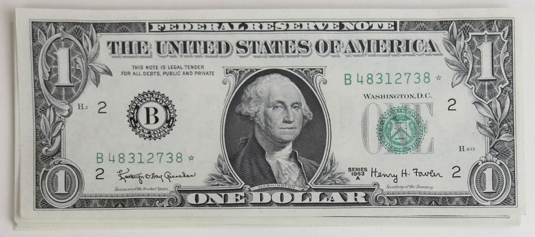 U.S. 1963A $1 Federal Reserve Notes (1 of 2)