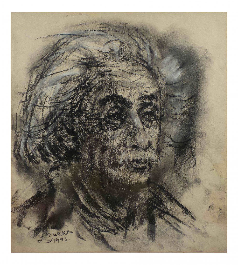 Jacques Zucker, Charcoal - Einstein (1 of 6)