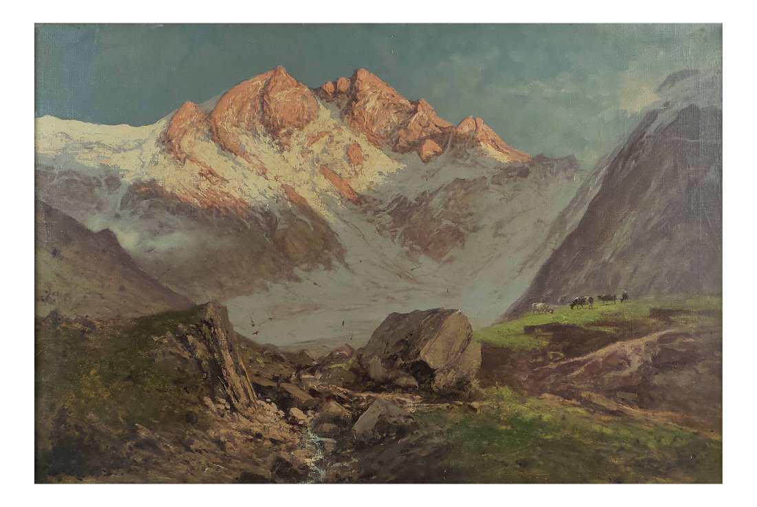 Oil on Canvas - Mountain Landscape (1 of 5)