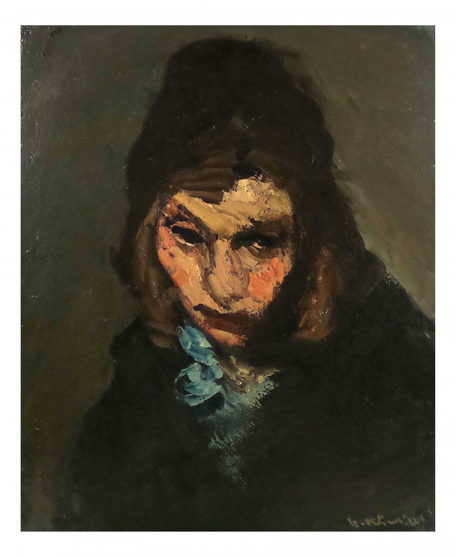 Vassyl Khmeluk, Oil on Board - Woman (1 of 5)