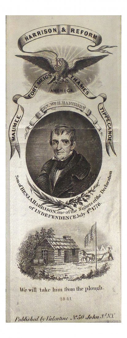 William H. Harrison - 1841 Reform Campaign Ribbon (1 of 5)