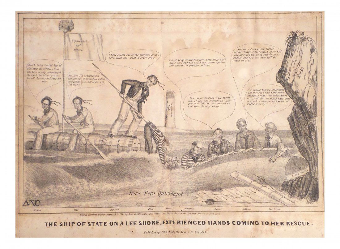 William H. Harrison - 1840 Political Cartoon (1 of 5)