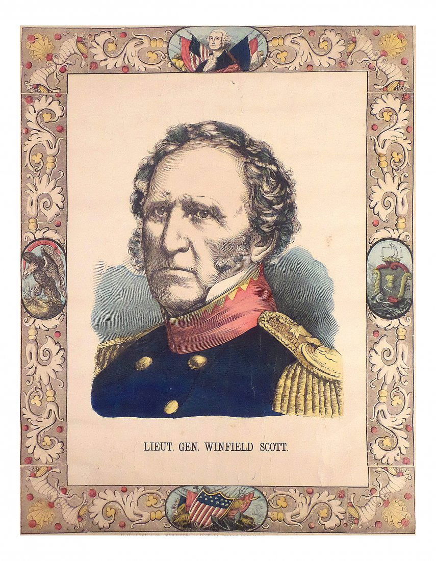 Winfield Scott - Large Color Lithograph Portriat (1 of 6)