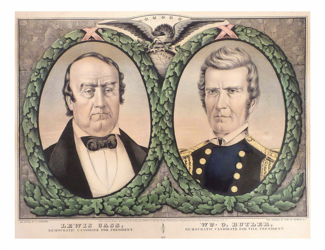 Lewis Cass and Wm. Butler - Currier Democratic Jugate (1 of 5)