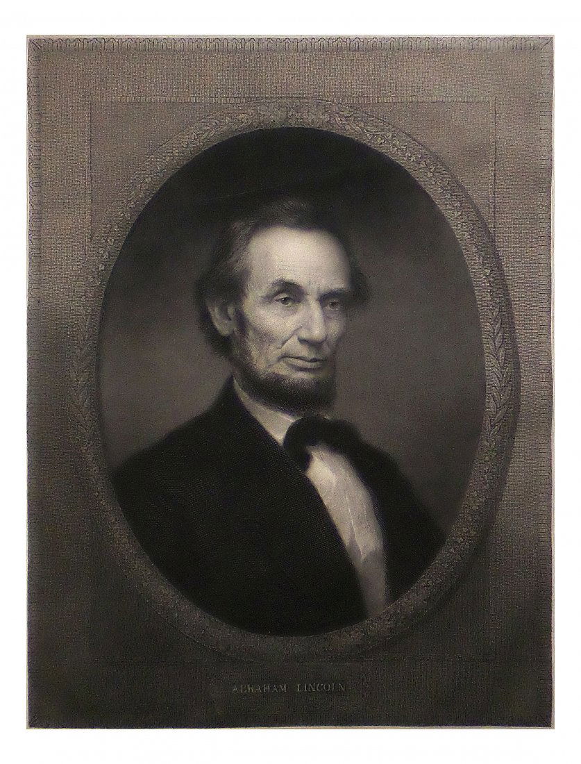 Lincoln - Large Steel Engraved Portrait (1 of 5)