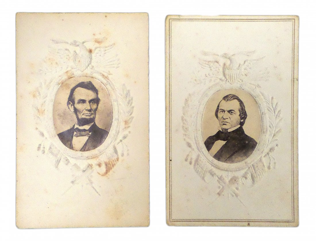 Lincoln and Johnson - Two Carte de Visite Portraits (1 of 5)