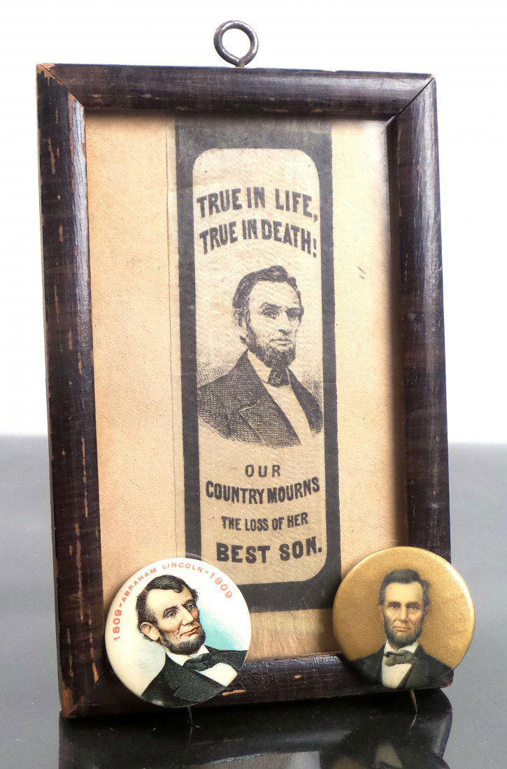 Lincoln - Centennial Buttons and Mourning Ribbon (1 of 5)