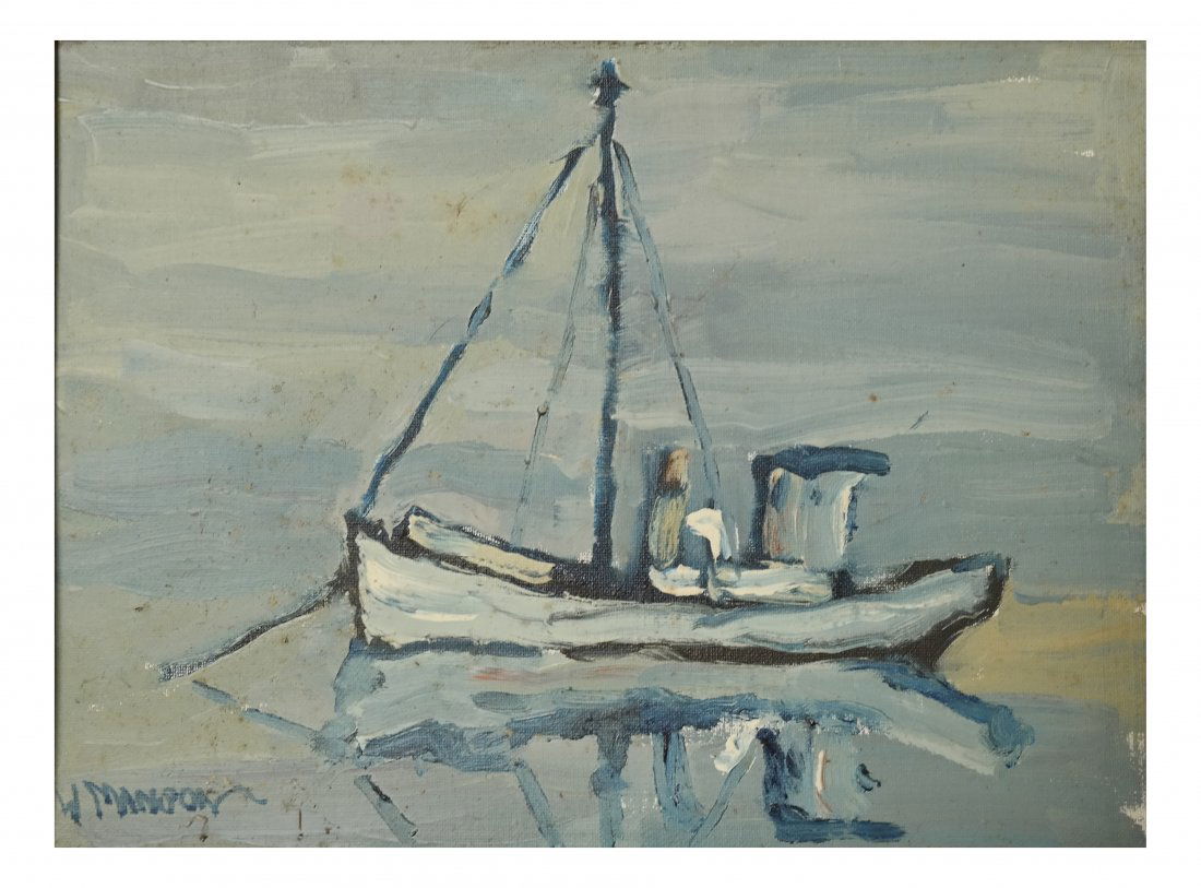 Two Paintings- Sailboat, Cabin (1 of 5)