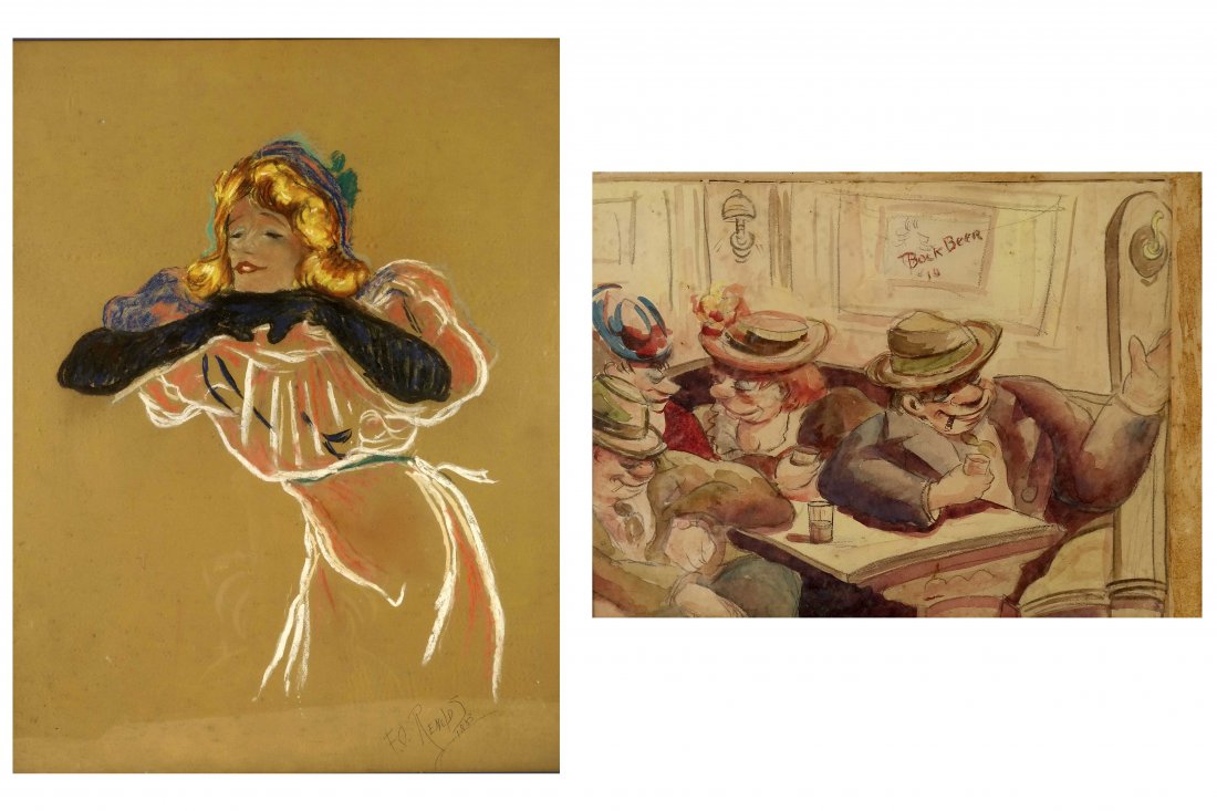 Two Works of Art - Watercolor, Pastel (1 of 6)