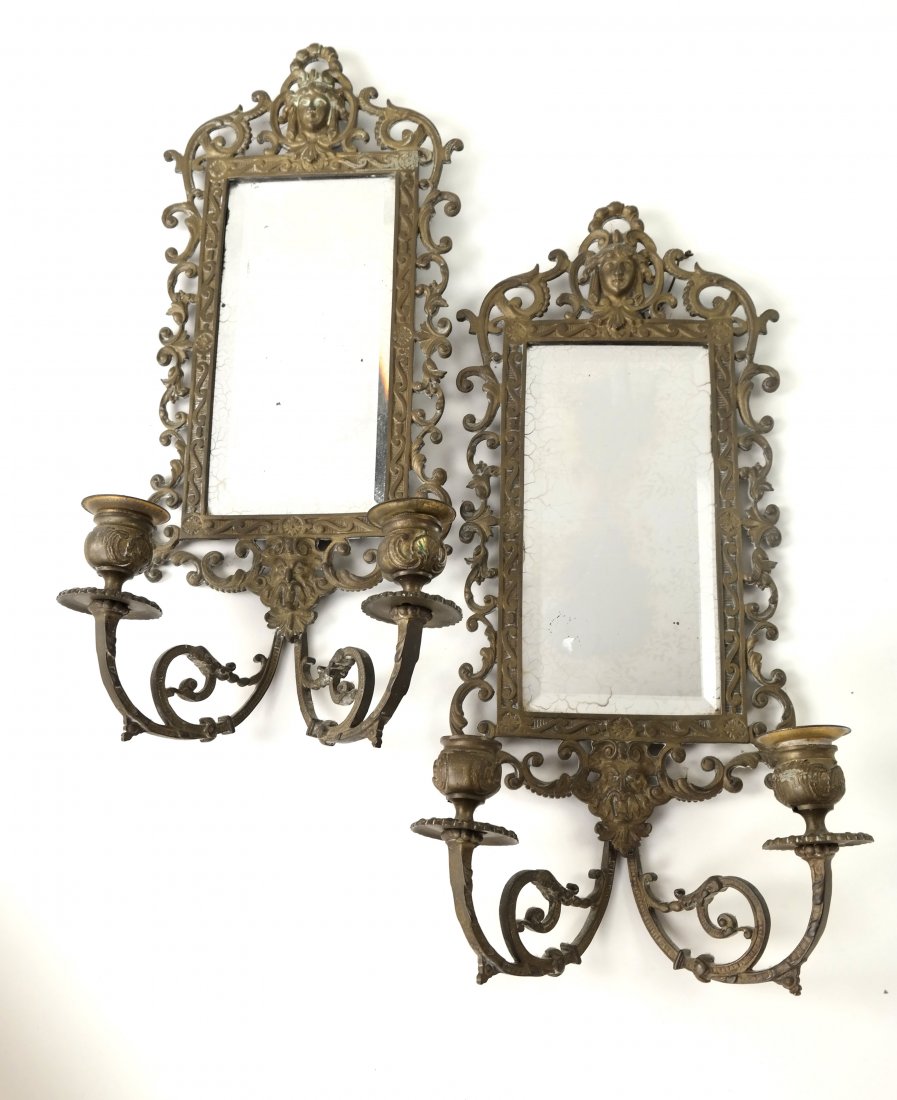 Pair of Victorian Brass Sconces (1 of 7)