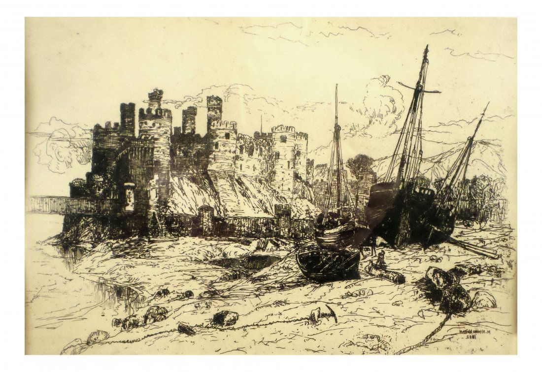 After M. Nimmo Moran, Ships and Skyline (1 of 7)