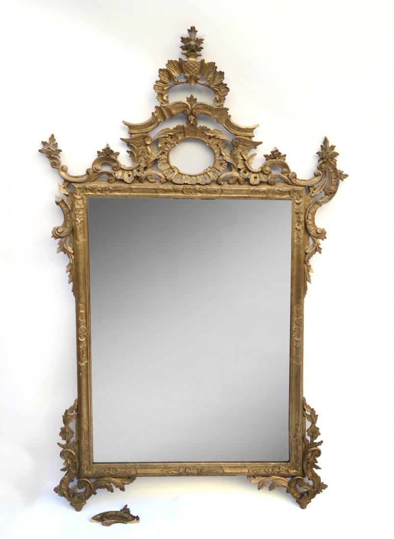 Rococo-Style Gilt Wood Mirror (1 of 5)