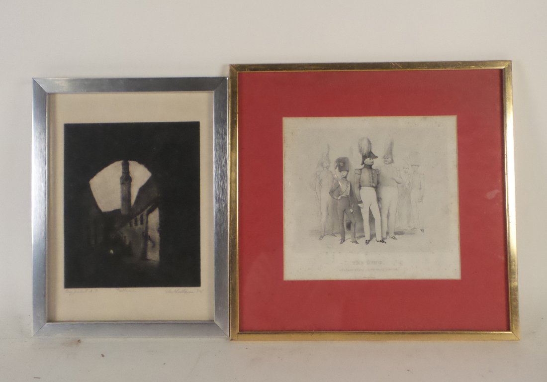 Two Prints, Drypoint and Lithograph (1 of 9)