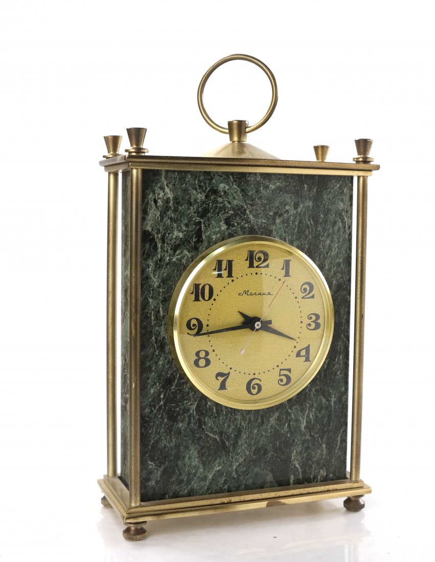Russian Brass and Marble Carriage Clock (1 of 6)