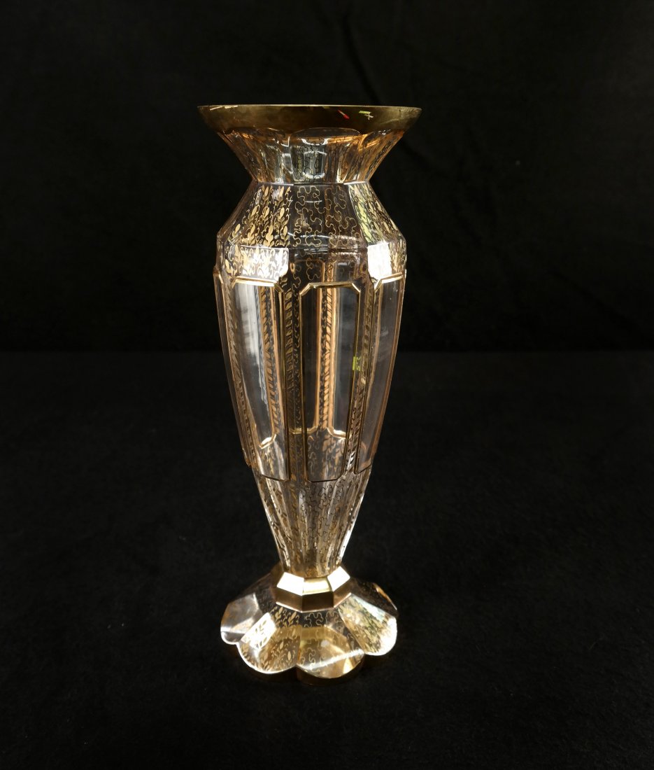 Cut Glass Vase Attributed to Moser (1 of 3)