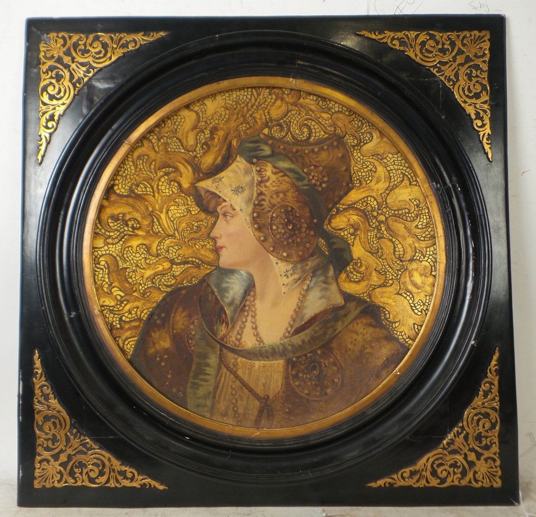 Large Hand-Painted Pottery Charger (1 of 8)