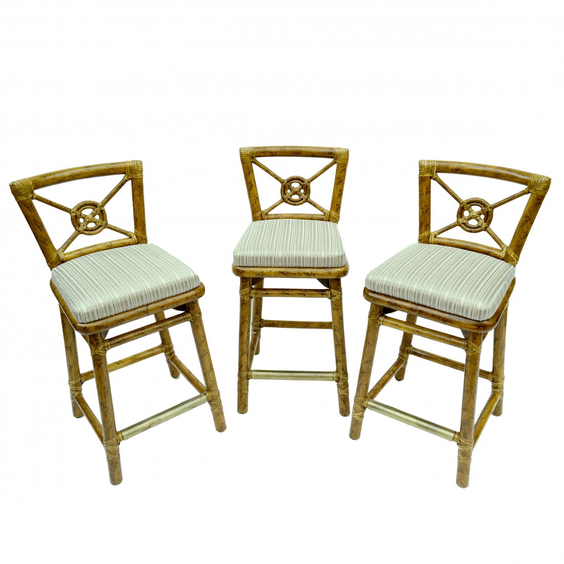 Set of Three McGuire Bar Stools (1 of 5)