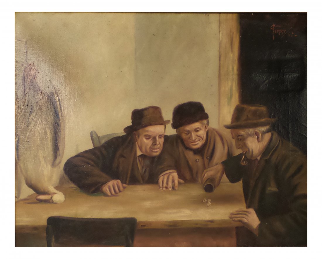 C. Perry, Three Men Playing Dice (1 of 6)