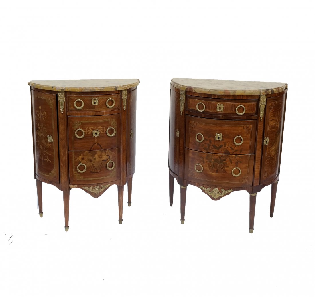 Pair of 19th C. French Commodes (1 of 9)