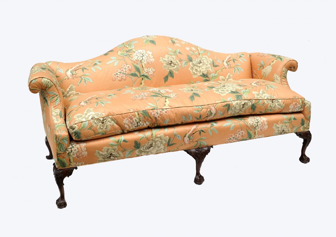 Georgian-Style Camel Back Sofa (1 of 8)