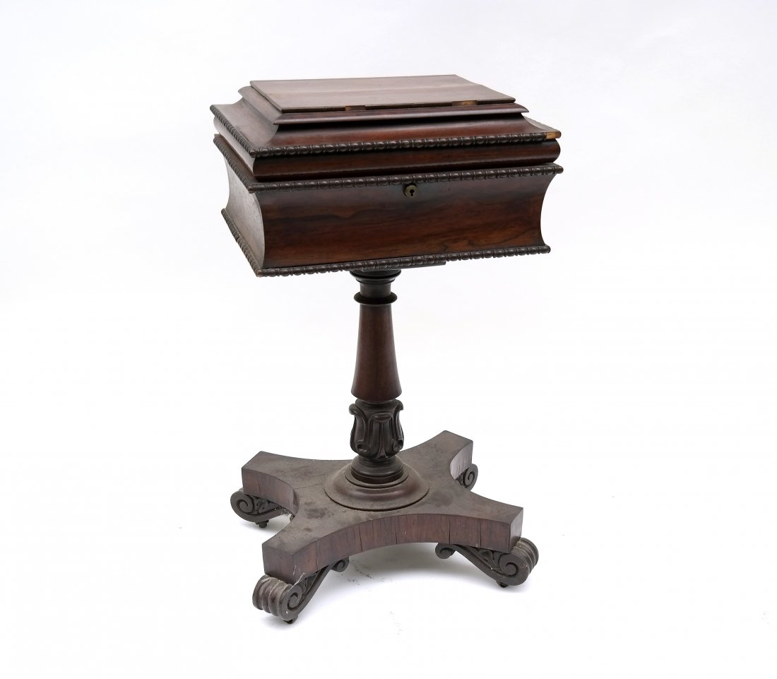 Regency Rosewood Teapoy (1 of 4)