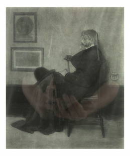 H. Wolf, Engraving - Seated Man: Henry Wolf. Steel engraving of a seated gentleman. Signed lower left in the matrix; also bears dragonfly insignia in the matrix. Signed in pencil lower right, "Henry Wolf sculpt". [Sight: 8 7/8" xv7 1