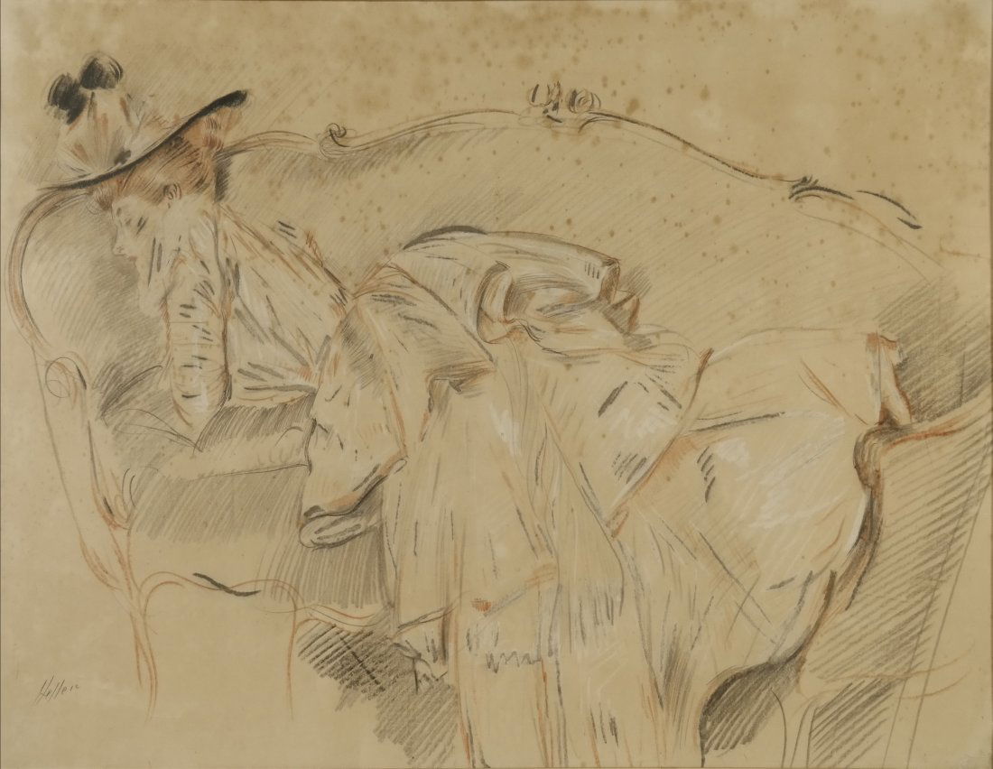 Paul Cesar Helleu, Reclining Woman (1 of 9)