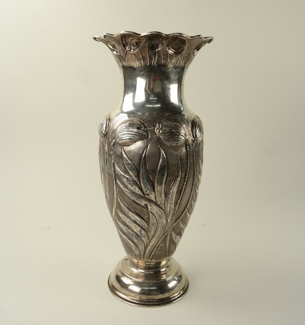 Large Sterling Silver Tulip Vase (1 of 4)
