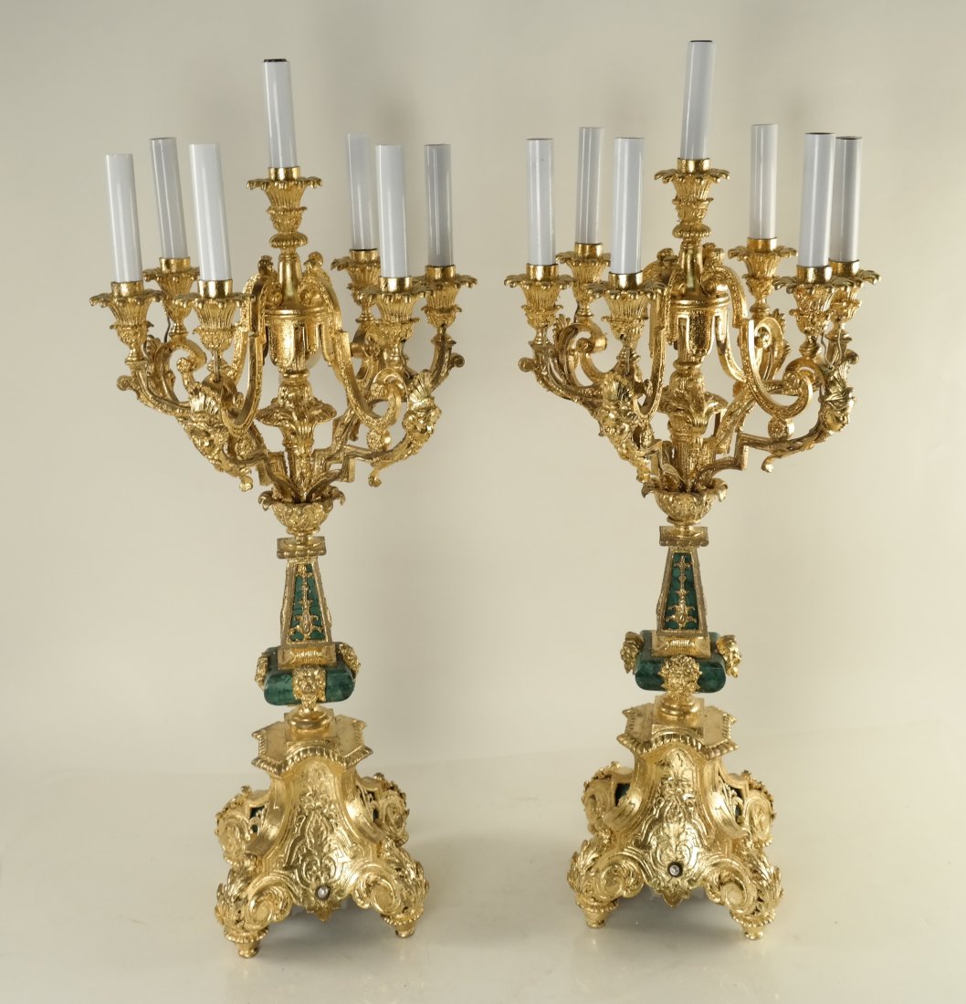 Pair of Louis XV-Style Candelabra Lamps (1 of 10)