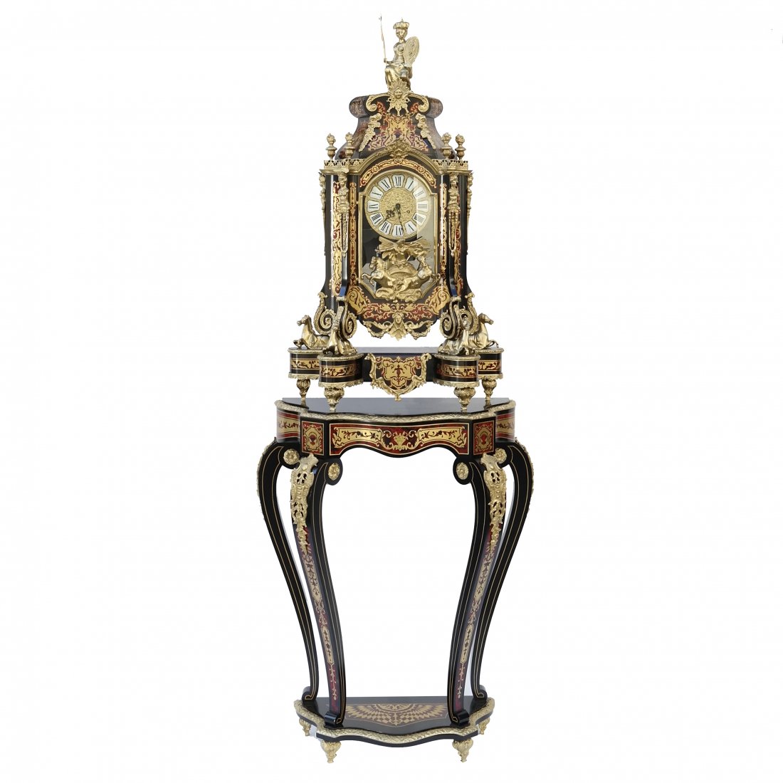 Faux Boulle Clock with Stand (1 of 10)