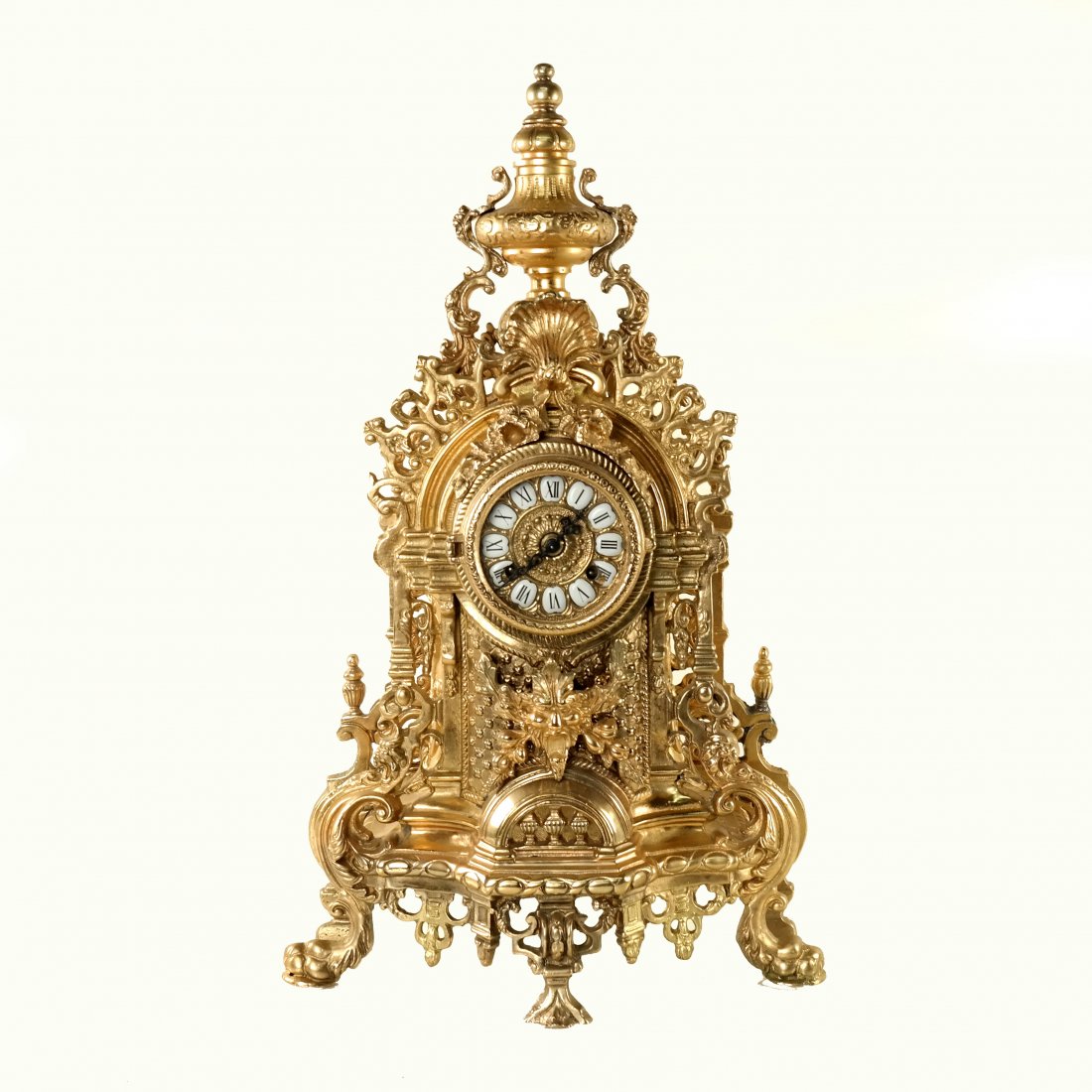 Louis XV-Style Gilt Bronze Clock (1 of 9)