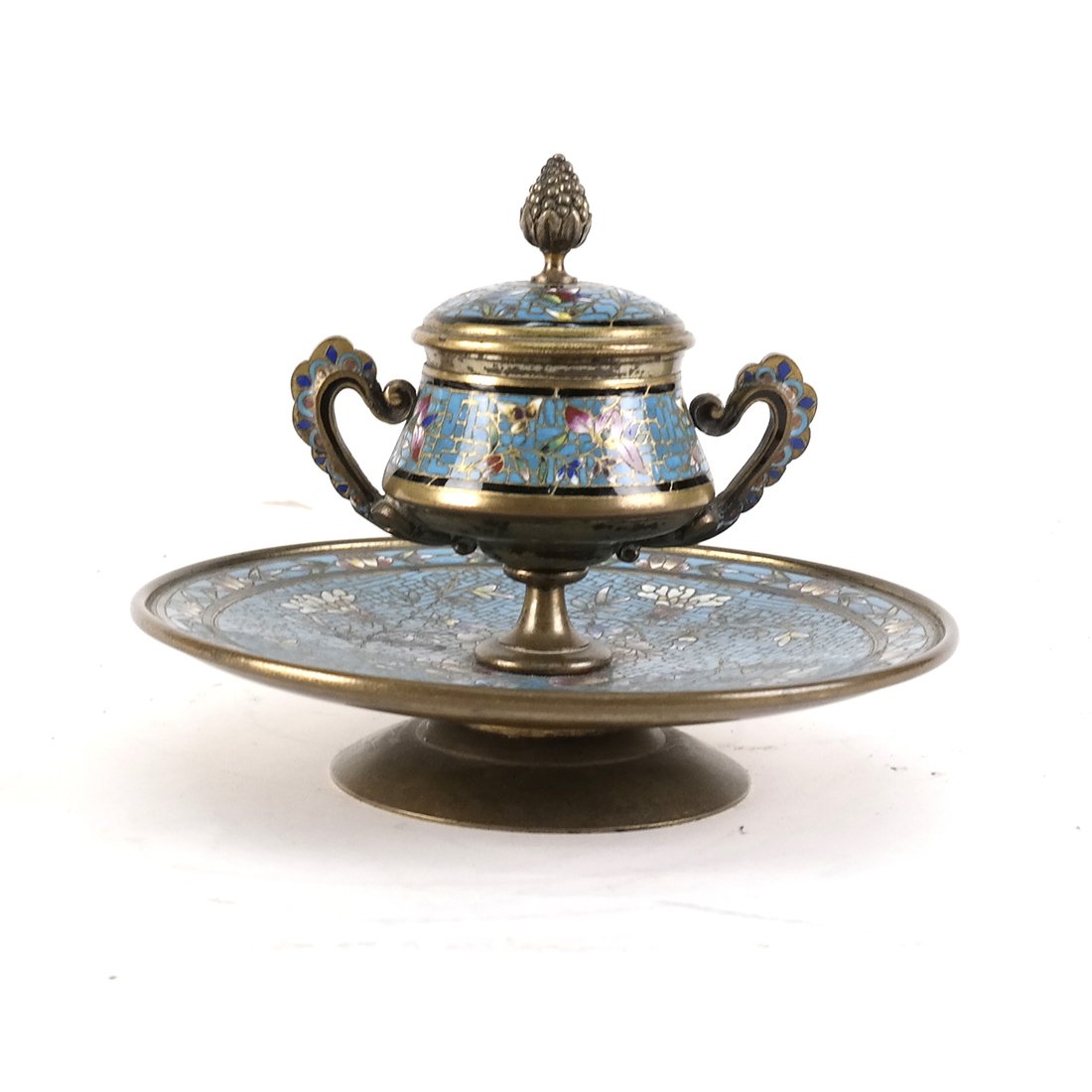 19th Century Cloisonne Inkwell (1 of 6)