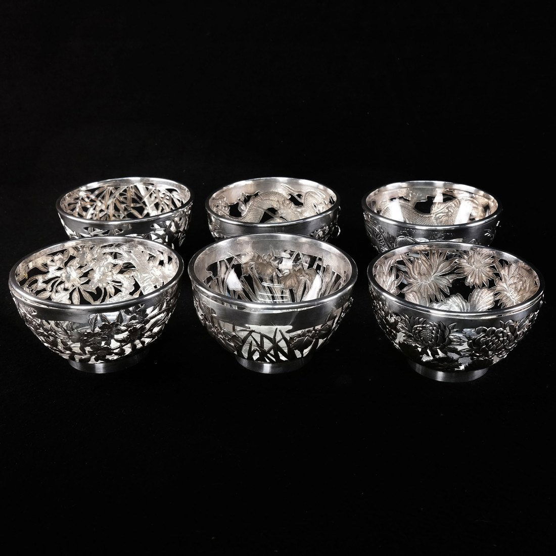 Set of 6 Sterling Silver Bowls (1 of 7)
