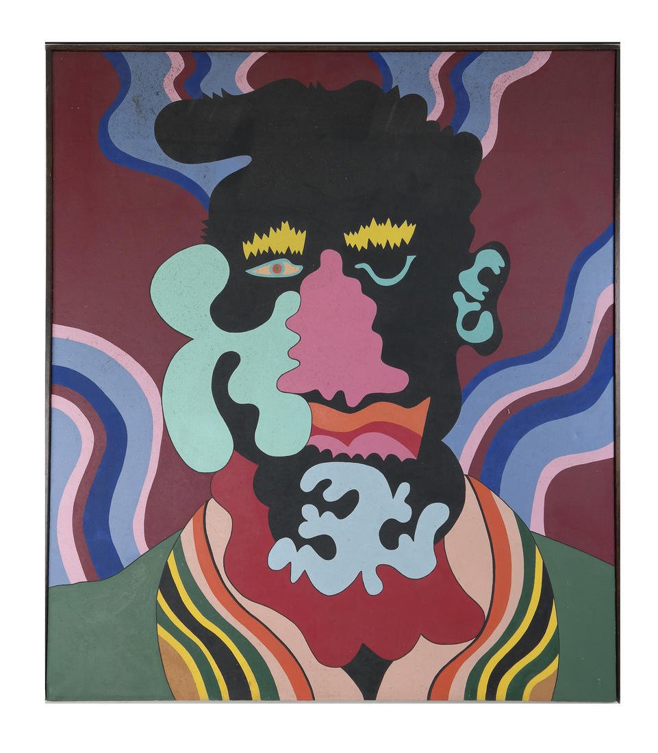 Surrealist Painting of a Man's Head (1 of 7)