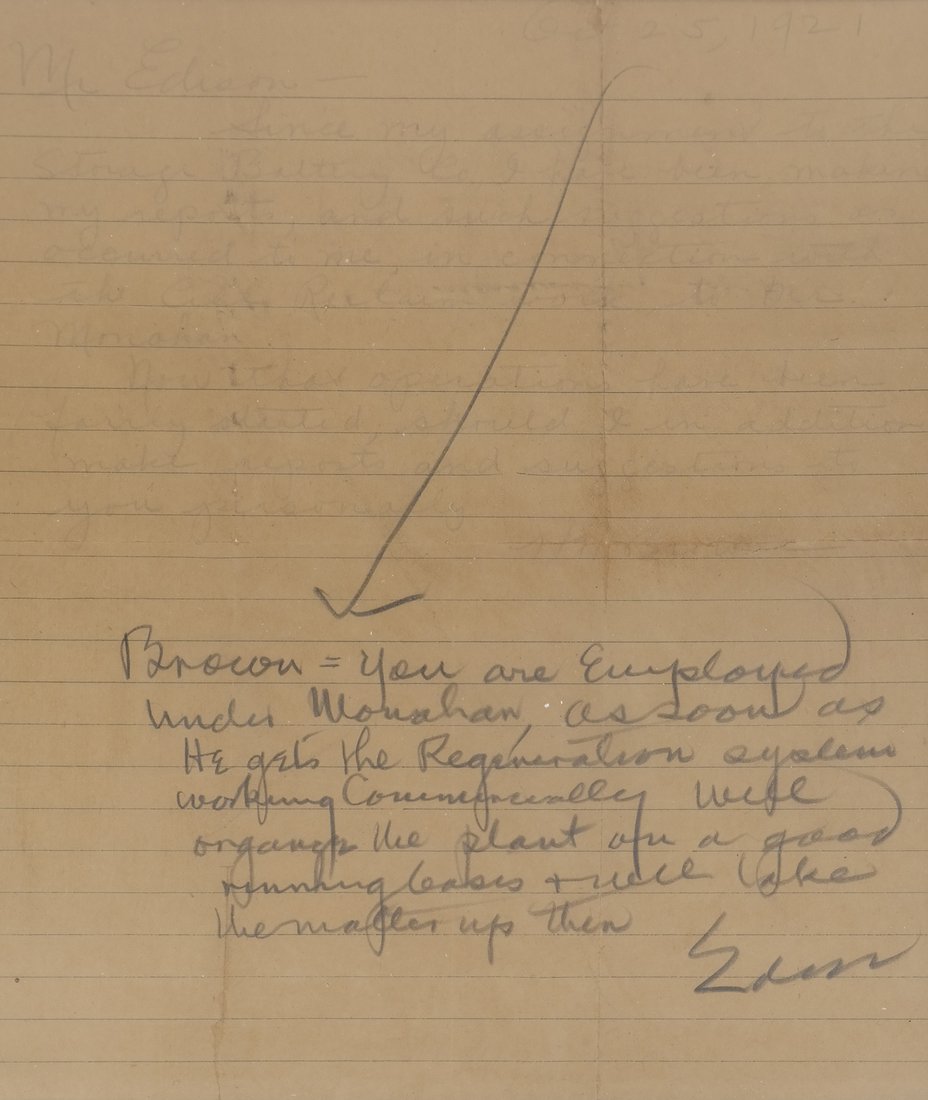 Thomas Edison - Autograph Note, Signed (1 of 6)