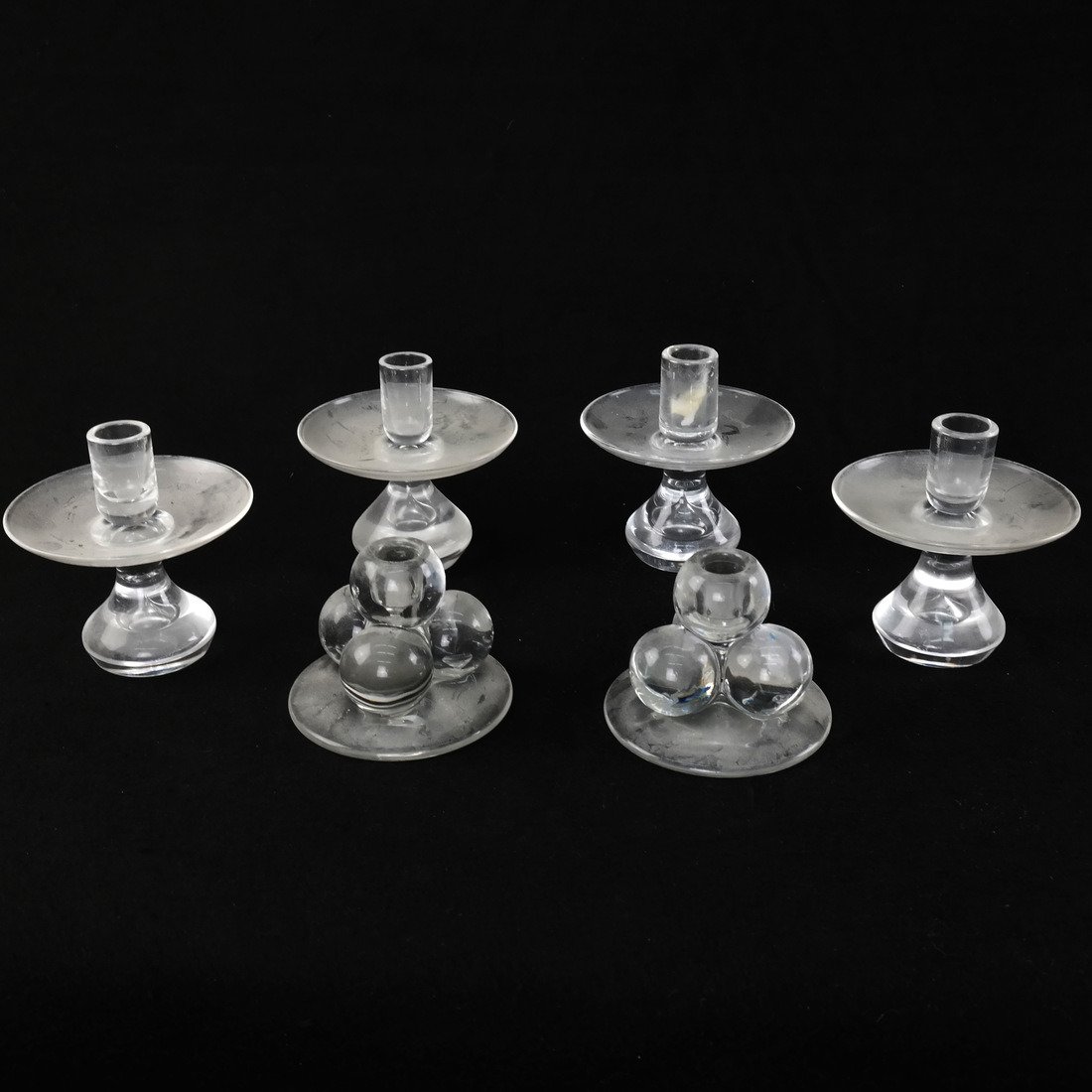 Collection of 6 Glass Candle Sticks (1 of 2)