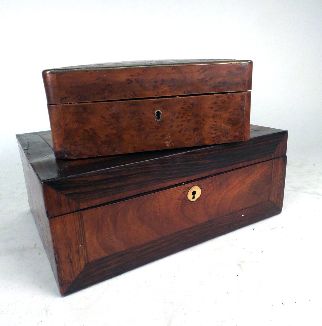 Two 19th C. Inlaid Boxes (1 of 7)
