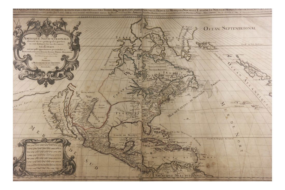 Hand Colored Engraved Map,Hubert Jaillot (1 of 4)
